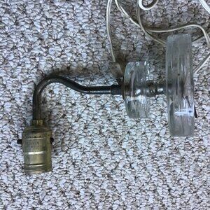 Vintage Clear Glass Wall Light Fixture - Antique Light - Restoration Light